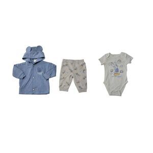 Character Baby 3-Piece Soft Jacket Jogger Bodysuit Set - Mickey Mouse